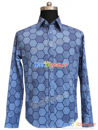 Blue Cotton Tailor-Made Shirt : S