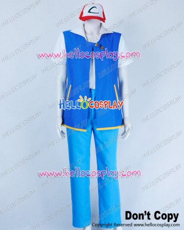 Pokemon Pokémon Cosplay Ash Ketchum Costume Blue Pants