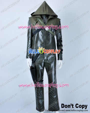 Green Arrow Cosplay Costume Oliver Queen Suit Uniform