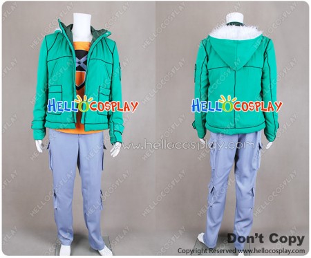 Fairy Tail Loke Cosplay Costume Green Coat Full Set