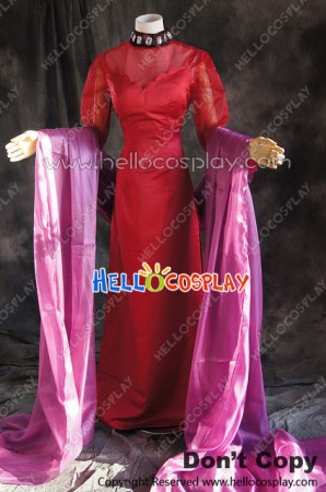 Sailor Moon Cosplay Black Lady Chibiusa Red Dress Costume