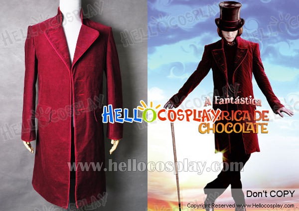 Willy Wonka Charlie and the Chocolate Factory Johnny Depp Cosplay Suit  Costume