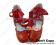 Red Ballet Ribbon Lace Chunky Sweet Lolita Shoes