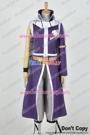 Fairy Tail Cosplay Natsu Dragneel Costume Etherious Purple Uniform