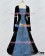 Renaissance Gothic Velvet Blue Black Ball Gown Lolita Dress