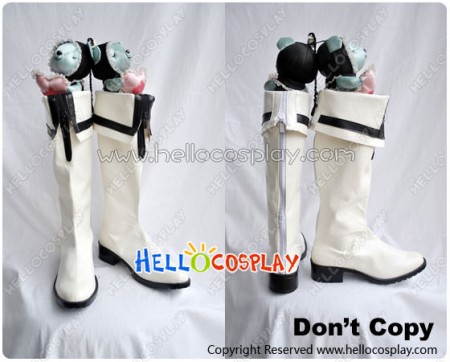 White Rockshooter Cosplay Boots