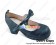 Dark Blue Bow Strap Chunky Princess Lolita Shoes