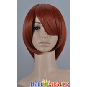 Brown Red Cosplay Short Layer Wig