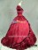 Victorian Southern Belle Ball Gown Reenactment Halloween Red Lolita Dress Costume