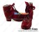 Wine Red Satin Lace Ruffle Chunky Princess Lolita Short Boots
