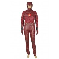 The Flash 2014 Barry Allen Cosplay Costume Red Leather Uniform