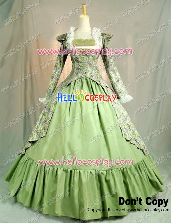Medieval Renaissance Gray Floral Cotton Gothic Victorian Ball Gown Women  Fantasy Queen Masquerade Dress Theater Costume