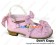 Matt Pink Ruffle Bows Straps Chunky Princess Lolita Shoes