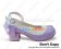 Purple Back Bow White Ruffle Strap Chunky Princess Lolita Shoes