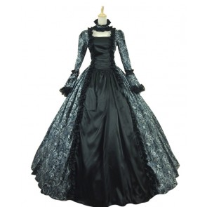 Victorian Lolita Georgian Reenactment Gothic Dress Floral