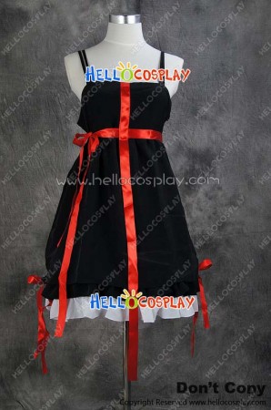 Guilty Crown Cosplay Inori Yuzuriha Black Sling Dress Costume