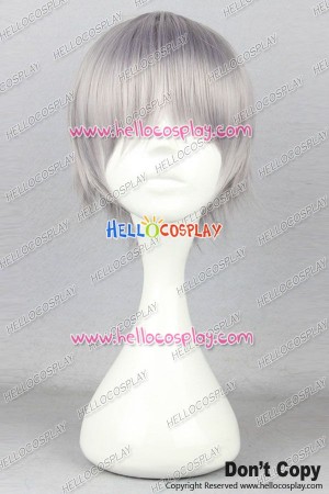 Katekyo Hitman Reborn Hayato Gokudera Cosplay Wig Gray