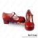 Princess Lolita Shoes Wine Red Matte T Strap Chunky Heel