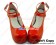 Red Heart Shaped Buckle Chunky Princess Lolita Shoes