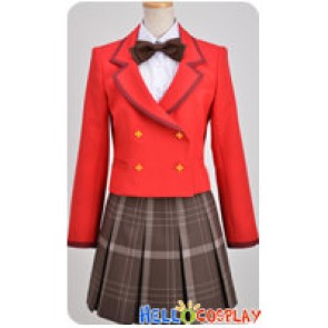 Fantasista Doll Cosplay Uzume Uno Girl Red Uniform Costume