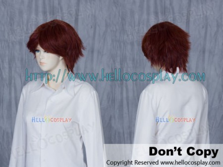 Black Red Cosplay Short Layer Wig