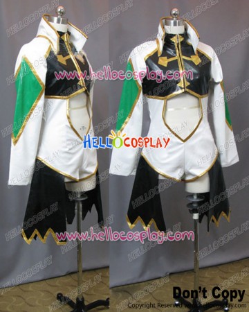 Code Geass R2 Cosplay Green Black White Uniform Costume