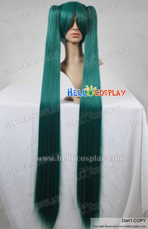 Vocaloid 2 Cosplay Hatsune Miku Dark Green Long Wig