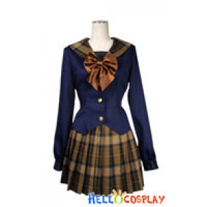 Lovely High School Girl Long Sleeve Uniform Cosplay Dress Costume