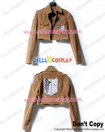 Attack On Titan Shingeki No Kyojin Cosplay Eren Mikasa Scouting Legion Suede Coat Jacket Costume