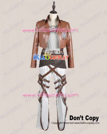 Attack On Titan Shingeki No Kyojin Cosplay Eren Yeager Training Legion Costume Leather Ver