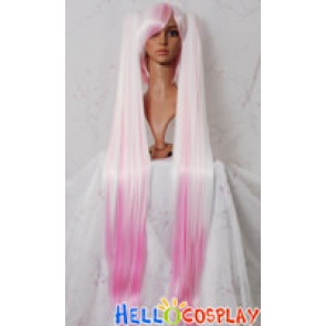 Vocaloid 2 Hatsune Miku White Pink Cosplay Wig