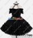 Gothic Lolita Punk Strapless Fluffy Black Dress