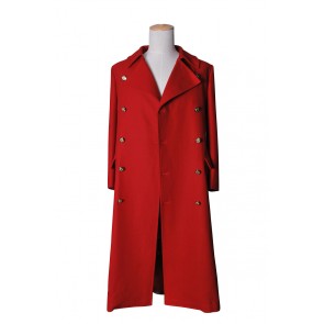 The Fourth Doctor Red Wool Trench Coat The 4th Dr Costume