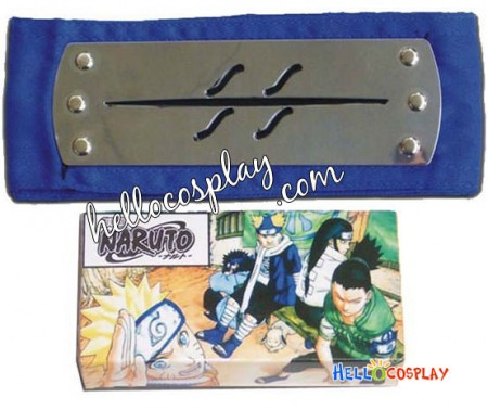 Naruto Cosplay Anti Ninja Kirigakure Blue HeadBand