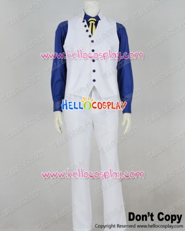 One Piece Cosplay Admiral Sakazuki Aokiji Kuzan White Vest Costume