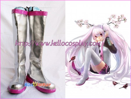 Vocaloid 2 Cosplay Sakura Miku Boots
