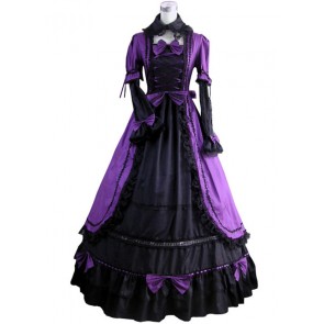 Renaissance Gothic Cotton Purple Lolita Dress Ball Gown