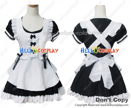 Angel Feather Cosplay Fantasy Sweet Black Maid Dress