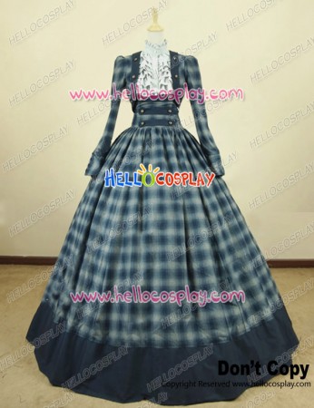 Victorian Civil War Formal Period Ball Gown Reenactment Stage Lolita Dress Costume