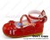 Red White Heart Shaped Buckles Platform Princess Lolita Shoes