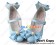 Sweet Lolita Shoes Blue Single Strap Heart Shaped Buckle Earrings Bows