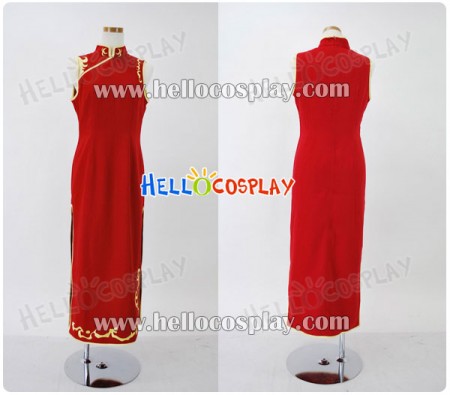 Gintama Cosplay Costume Kagura Cheongsam Dress