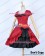 Classical Lace Victorian Lolita Red Black Dress Cosplay Costume