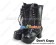 Matte Black Lace And Zipper Ruffle Chunky Punk Lolita Boots
