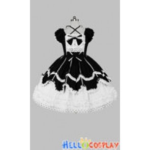 Sweet Lolita Gothic Puck Frill Lace Dress