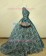 Victorian Lolita Georgian Reenactment Gothic Dress Emerald Floral