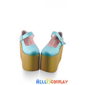 Blue NaNa Strap Platform Punk Lolita Shoes