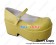 Sweet Lolita Wedge Shoes Milk Yellow Single Strap Hasp Round Buckle