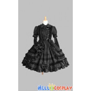 Gothic Lolita Punk Classic Black Francaise Dress
