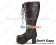Brown Lace And Zipper Ruffle Chunky Punk Lolita Boots